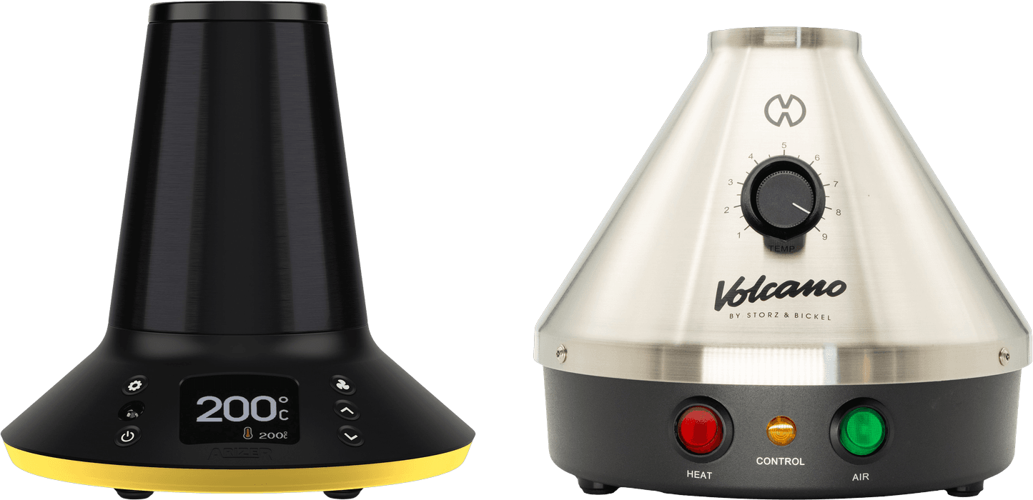 Arizer XQ2 vs Volcano Classic size comparison