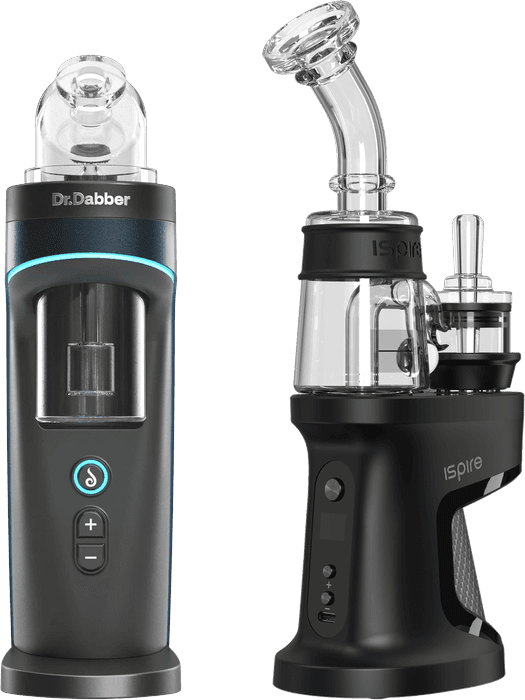 Größenvergleich nebeneinander: Dr. Dabber Switch 2 und Ispire Daab