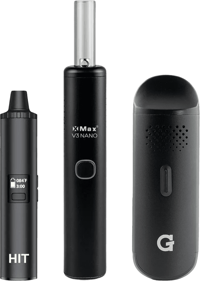 Yocan Hit vs XMAX V3 Nano vs G Pen Dash size comparison lineup
