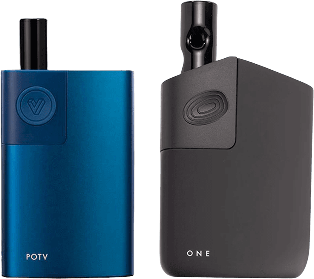 POTV Lobo and Planet of the Vapes ONE standing side by side for a size comparison