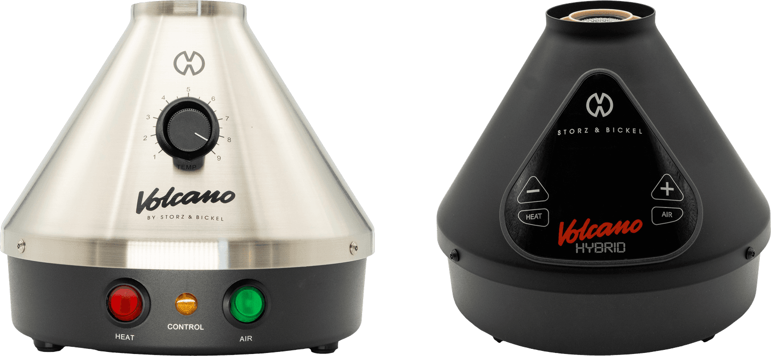 Volcano Classic vs Volcano Hybrid im Größenvergleich nebeneinander