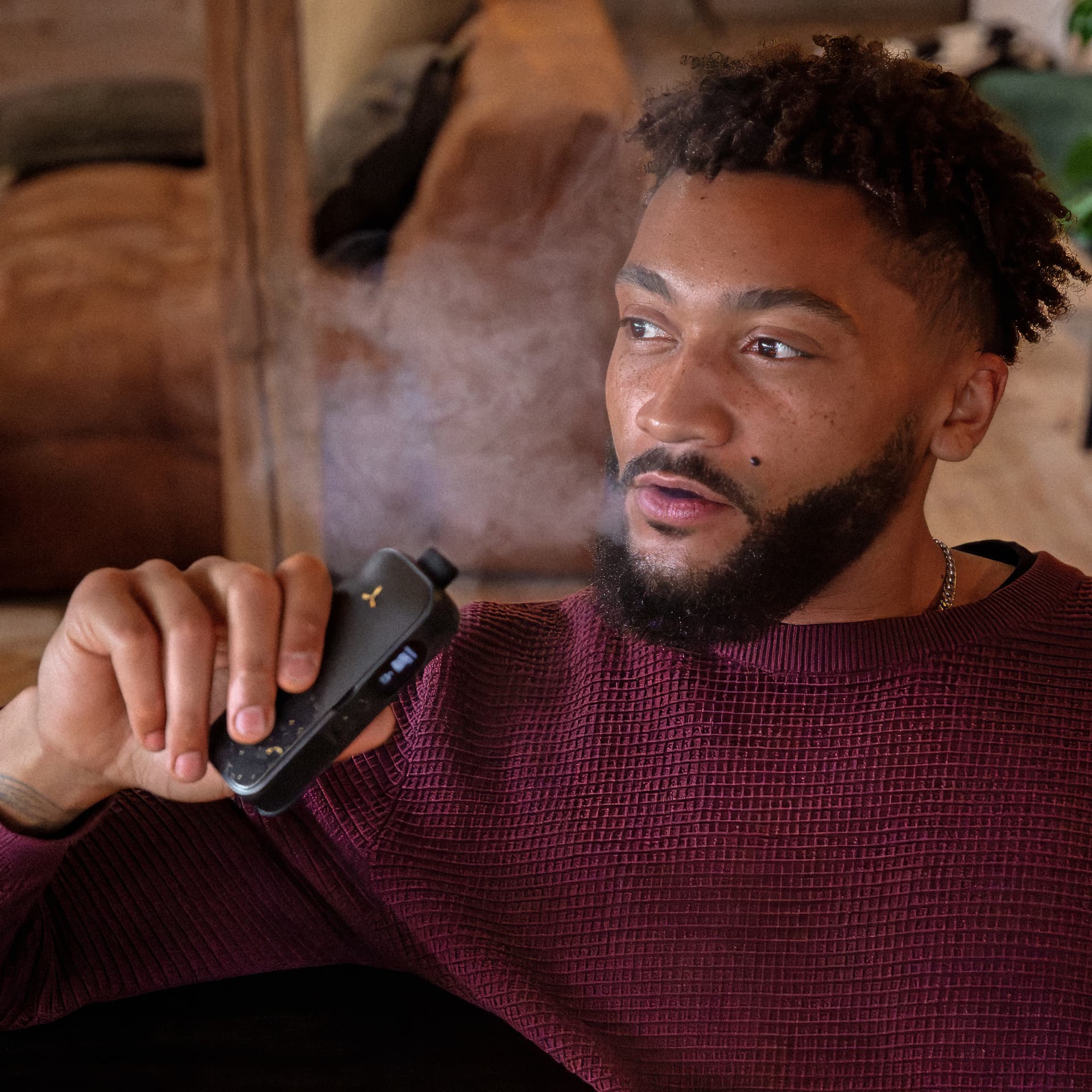 AirVape Legacy Pro 2 producing visible vapor cloud during a slow draw