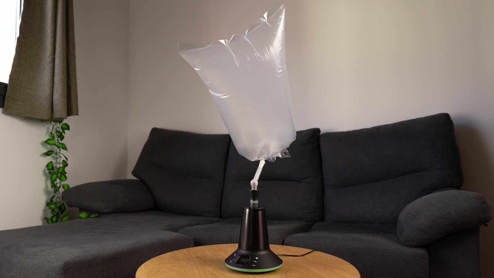Fully inflated vapor balloon on XQ2 in living room