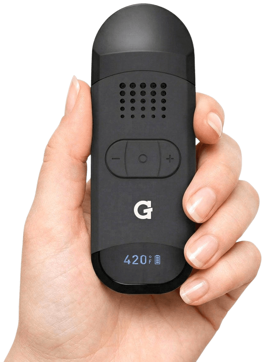 G Pen Dash II angled view showing OLED display and compact aluminum body