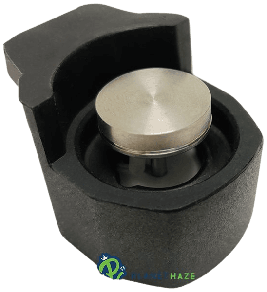 High Five DUO base with conduction heating element and metal insert visible from top