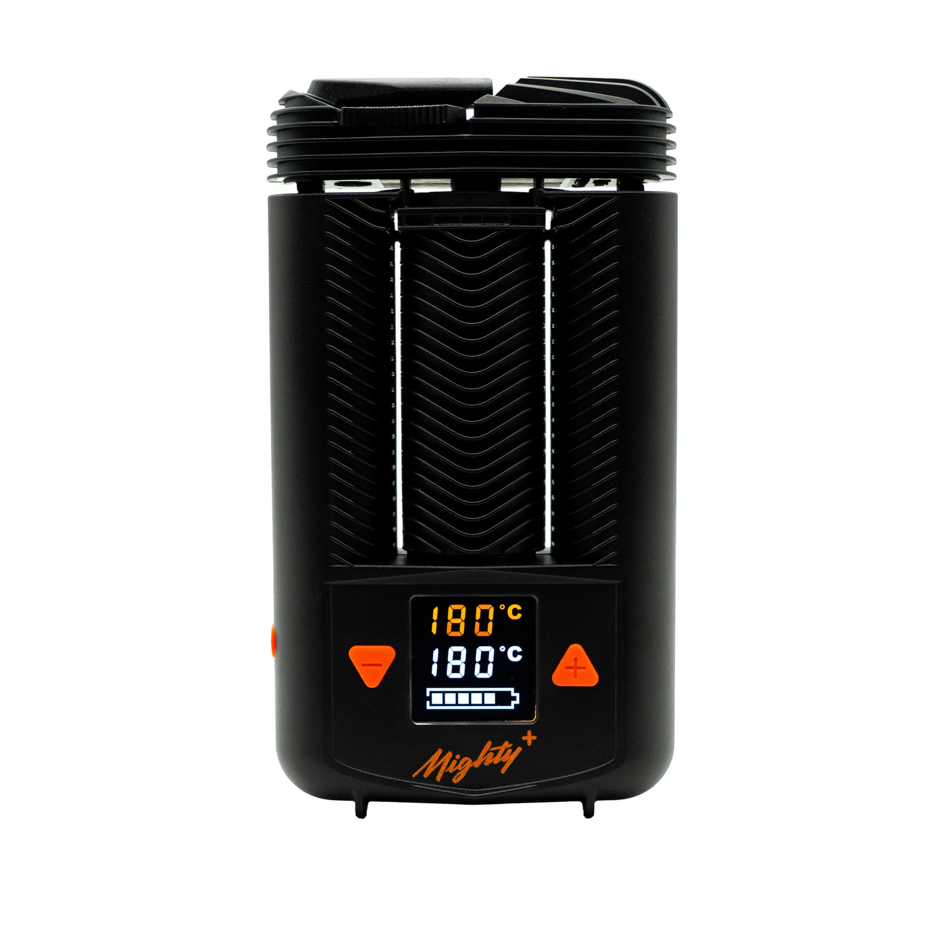 Mighty+ portable vaporizer showing temperature display