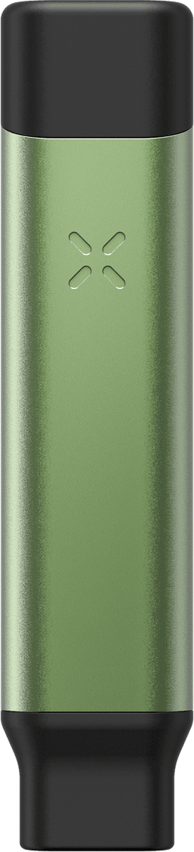 PAX Flow in sage green showing slim aluminum body and pocket-friendly form factor