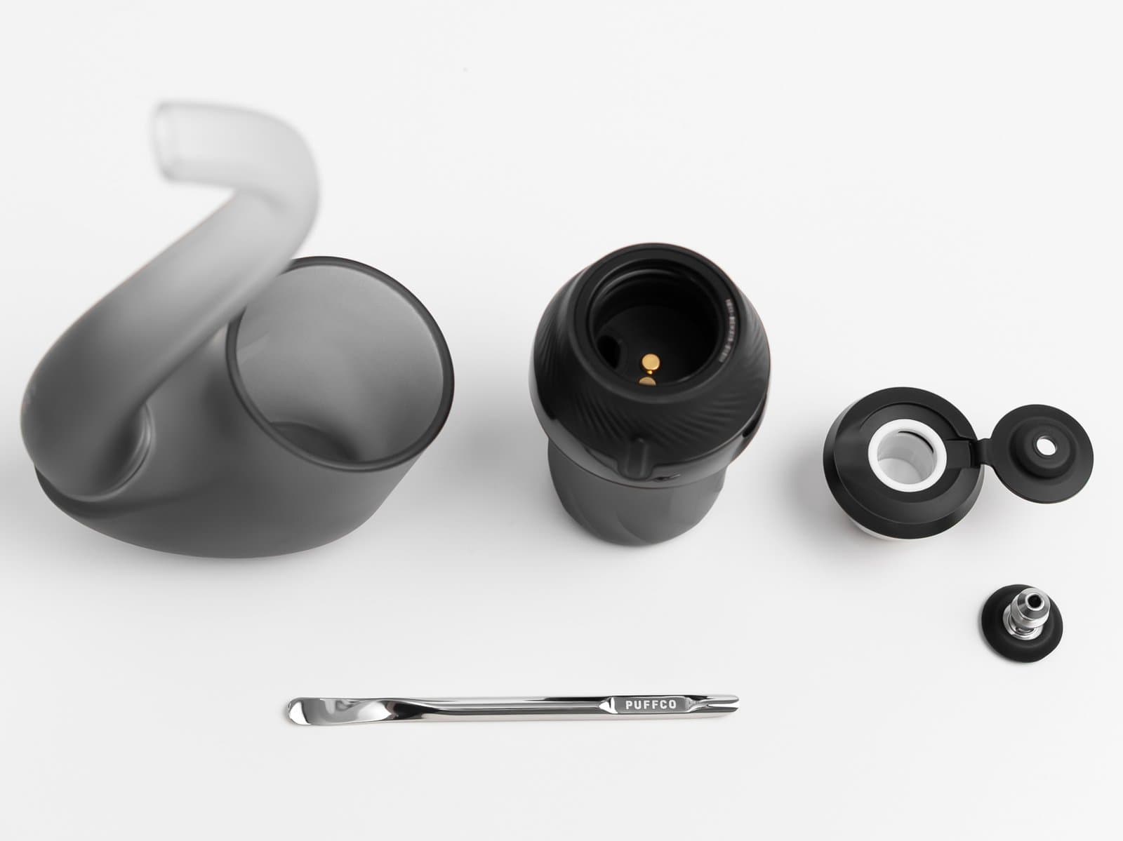 Zerlegter Proxy: Glas, Basis mit Keramikkammer, Carb Cap, Tool