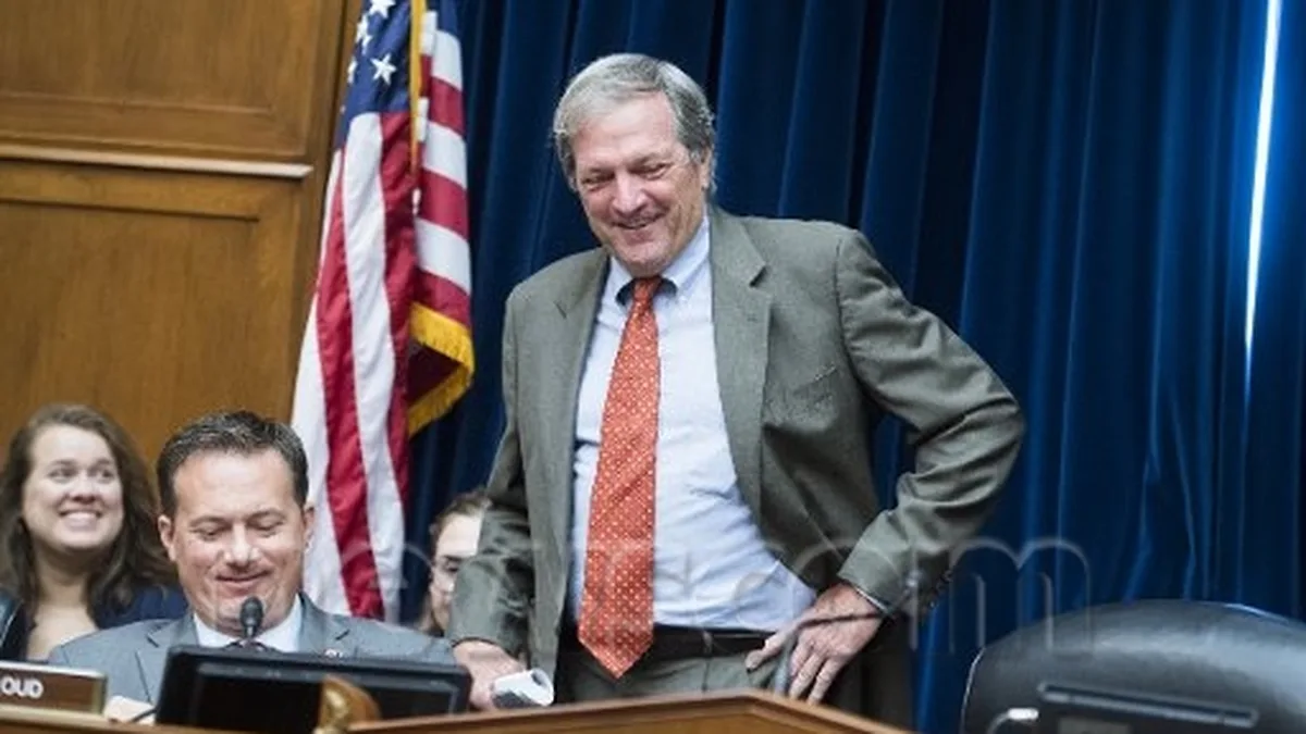 Rep. Mark DeSaulnier, D-Calif., right, and Rep. Michael Cloud, R-Texas, arrive for the House Oversight and Reform Subcommittee on Economic and Consumer Policy hearing on e-cigarettes and lung disease in the Rayburn Building in Washington on Tuesday, Sept. 24, 2019.