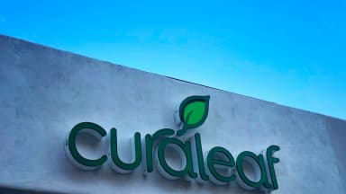 The logo of a Curaleaf medical cannabis dispensary is displayed in the Forest Hills neighborhood of Queens, New York. The company says it has secured the first cannabis registrations in Spain. (Newscom)